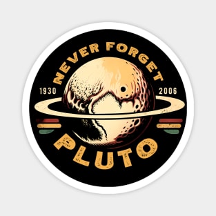 Celebrate Pluto's Journey 1930-2006 - Retro Planet T-Shirt Magnet